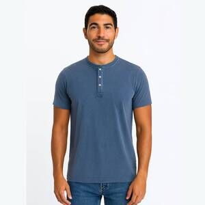 NEW AMERICAN HERITAGE henley top in navy